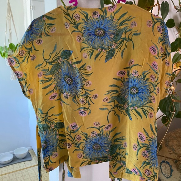 Madewell Silk Floral Side-Tie Wrap Top - Picture 4 of 5